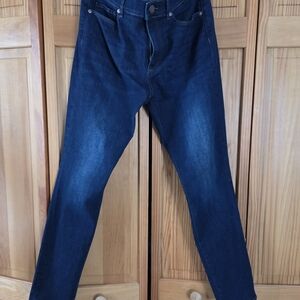 LOFT Outlet Women's Dark Blue Skinny Mid-Rise Jeans